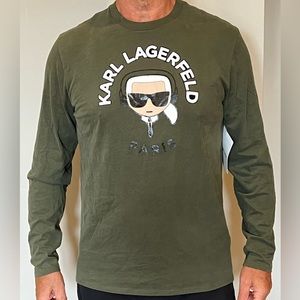 COPY - Karl Lagerfeld - Cozy Cotton LS Crew Neck Graphic/Logo Tee - New (Sample)